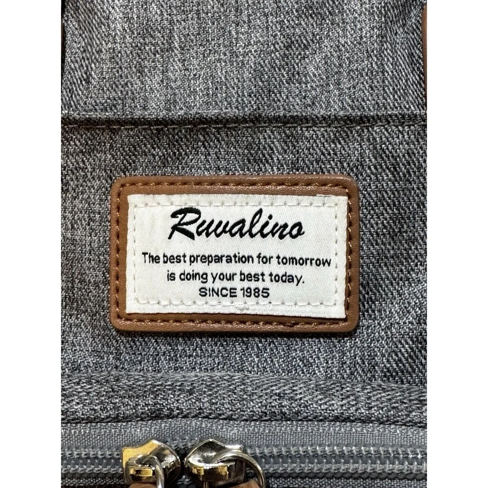 Ruvalino YW168 Diaper Bag Backpack Grey Heather Travel Multi-Pocket‎ Unisex